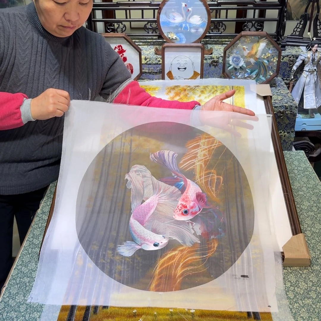 刺绣手工苏绣工艺单面绣片