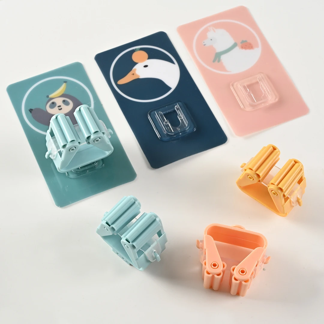 家用免打孔拖把架拖把挂钩卫生间挂架强力无痕壁挂收纳承重拖把夹