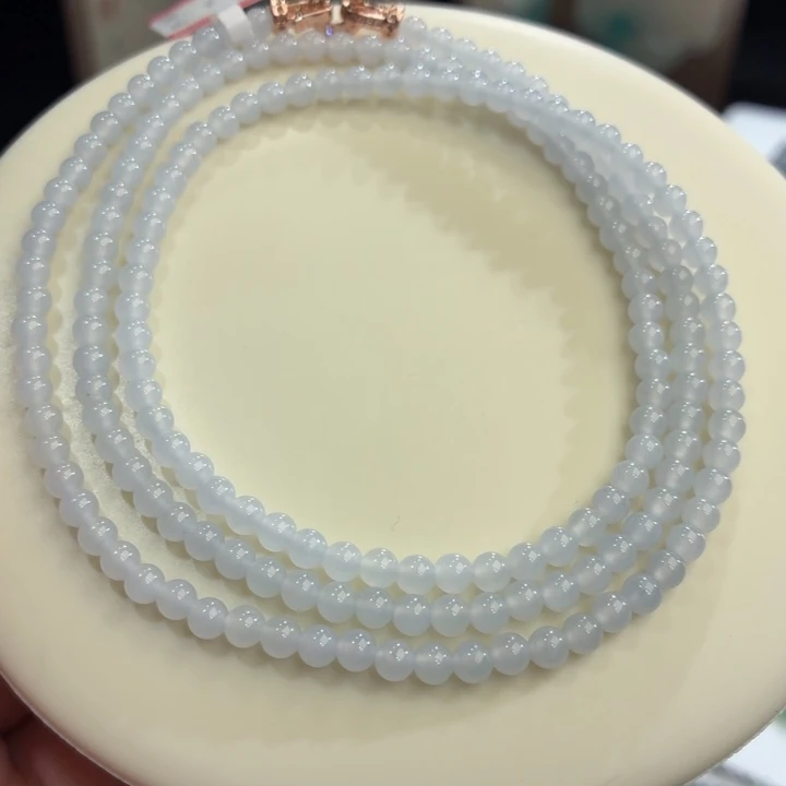 翡翠未镶嵌手链冰胶浅紫卡4