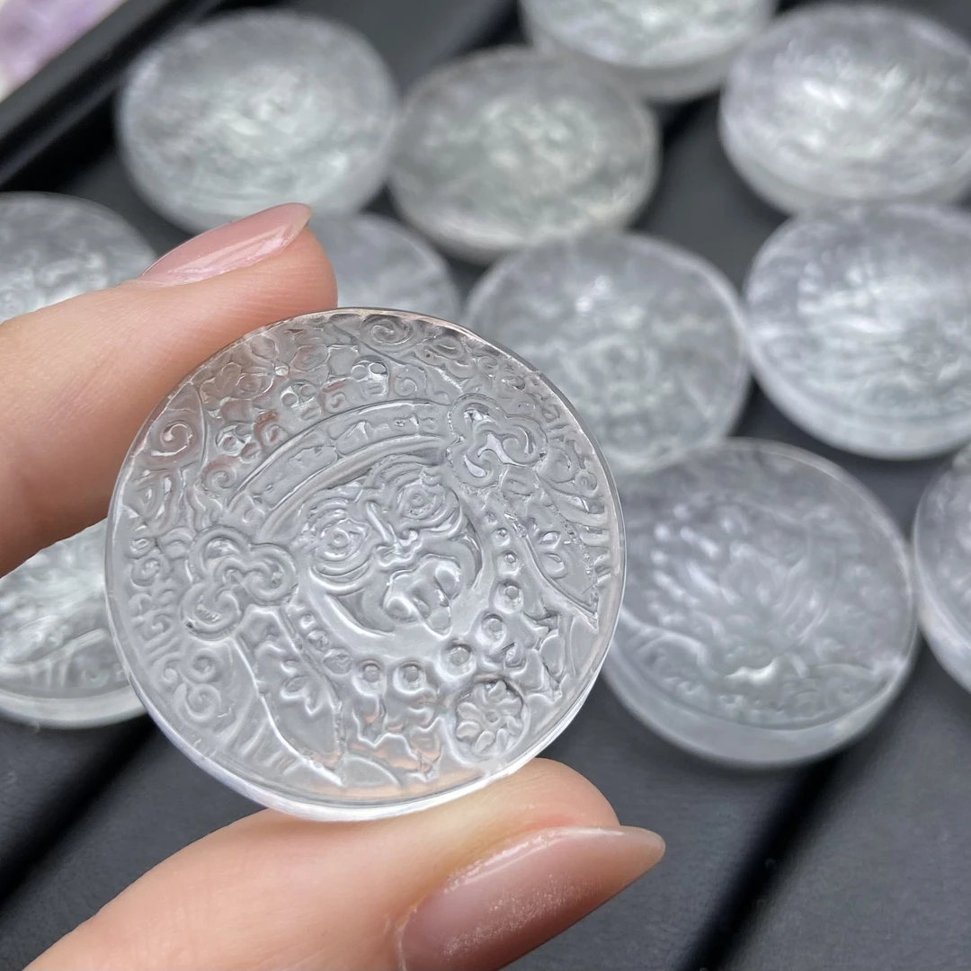 白水晶扎基拉姆圆牌吊坠手牌多样性发一个BS287