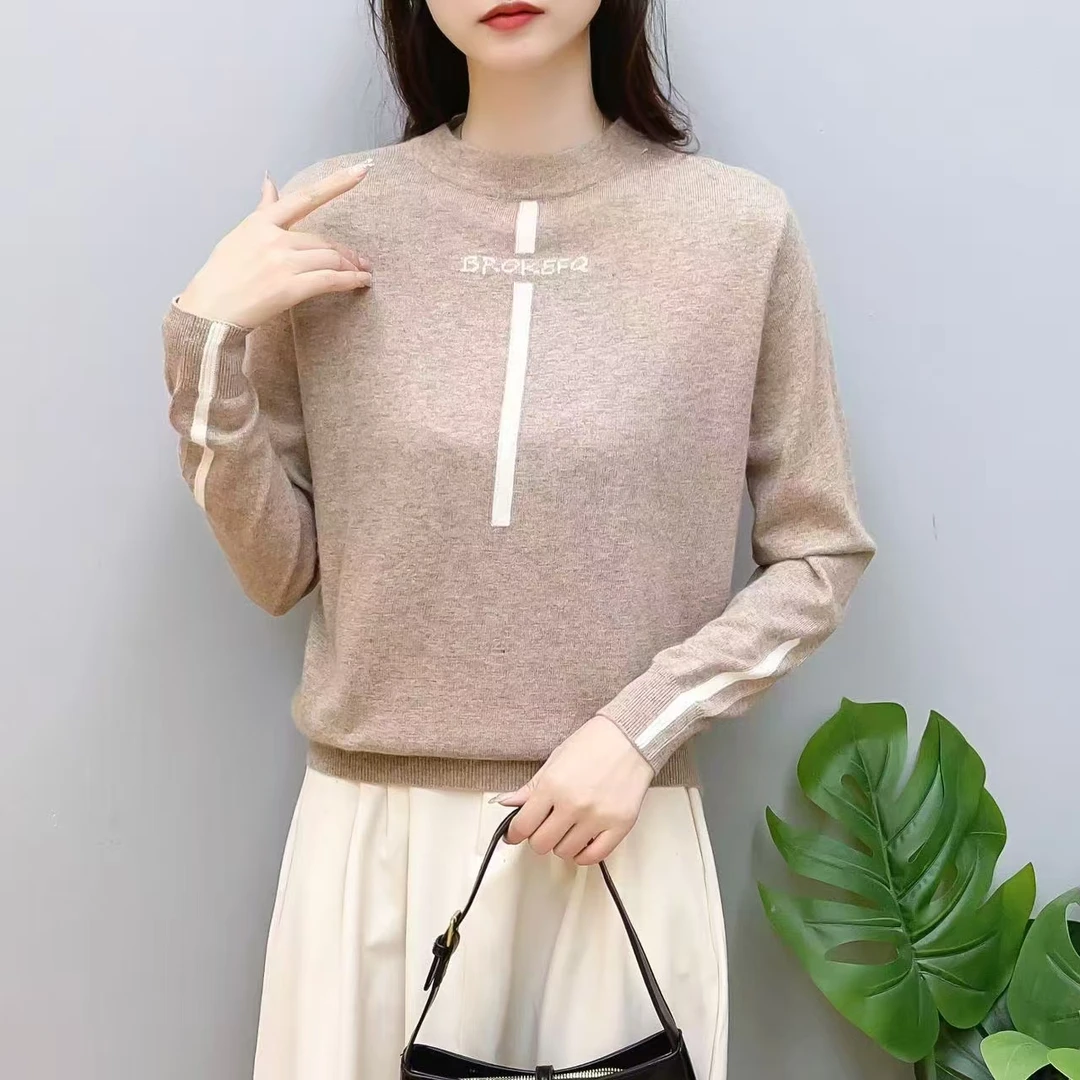 圆领套头毛衣针织衫休闲百搭时尚潮流舒适