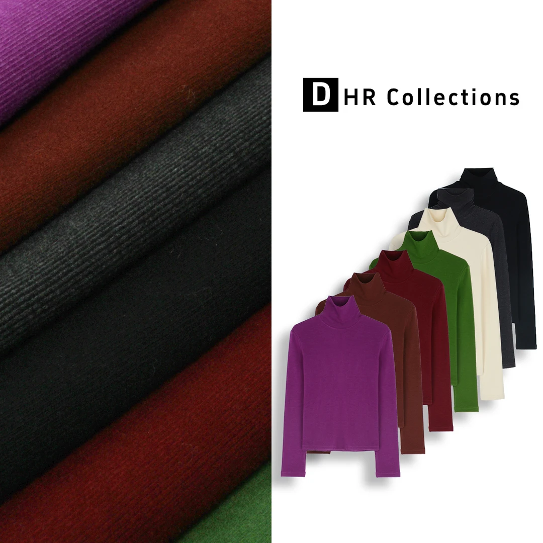 DHR COLLECTTIONS豆豆【480g高领】冬季厚款加绒德绒打底衫女-D796