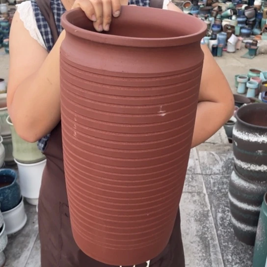 紫砂花盆口21高43正品正品
