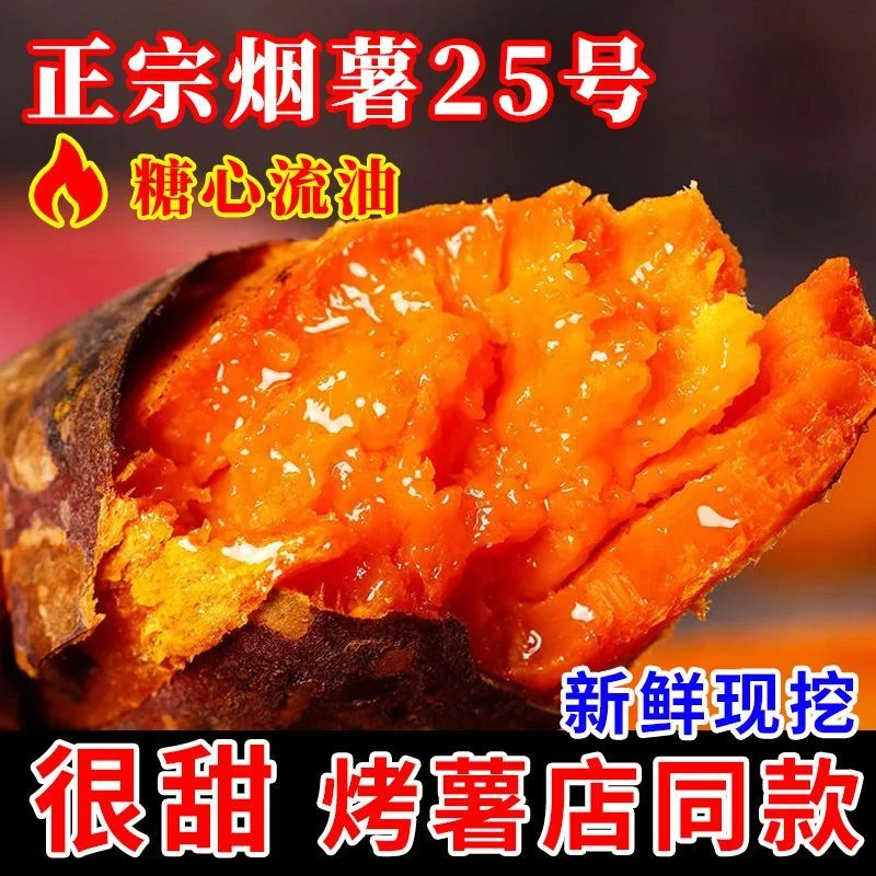 现挖现发烟薯25号糖心蜜薯软糯香甜沙地番薯烤地瓜烤红薯蔬菜