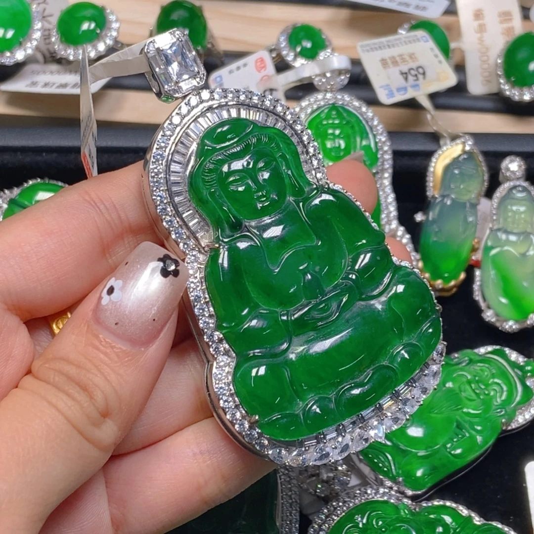 翡翠未镶嵌吊坠(不含链)
