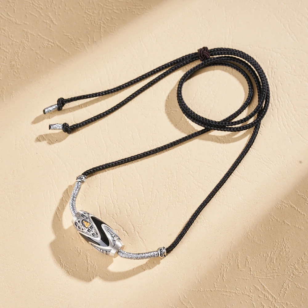 吊坠925银珐琅 丨JY银镶牙牙锁骨链多样性发其一