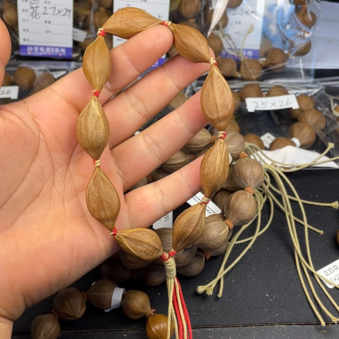 手串橄榄核红皮老料手持