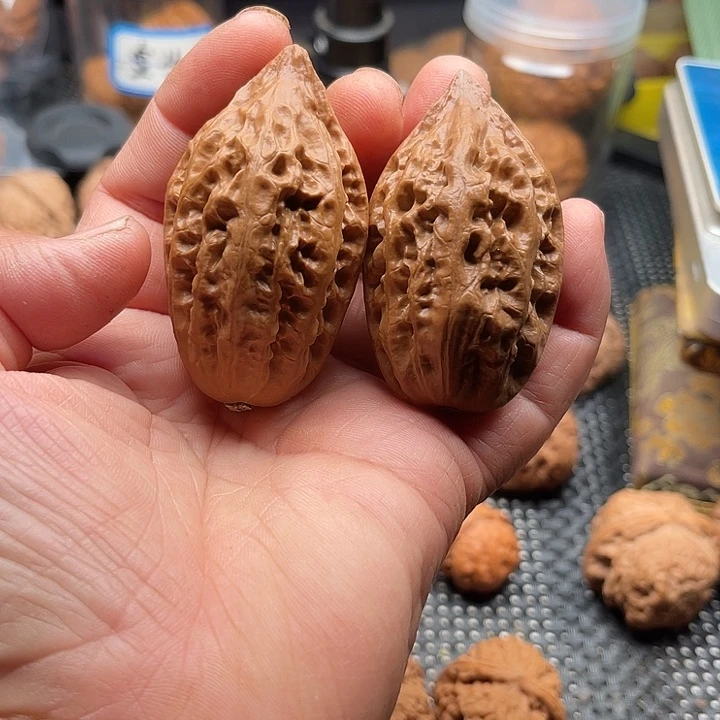 桃核把件全品柳叶边35