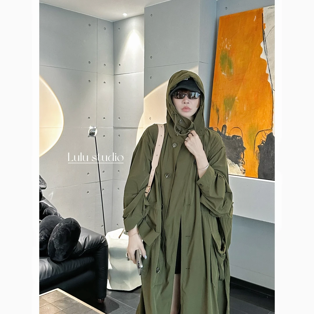 绿色心情长款连帽防晒衣  SSL10516