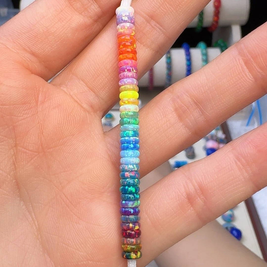 树脂制品人造欧泊5mm全套系列隔片36色
