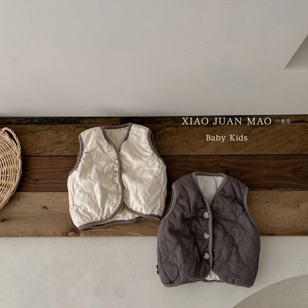 TD2152 韩版同款婴幼儿童秋冬棉马甲男女宝宝百搭夹棉坎肩马夹潮