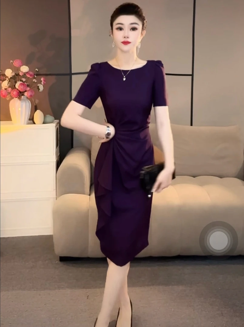 【潼潼严选】新款洋气优雅时尚气质轻奢法式感显瘦连衣裙#0411-3