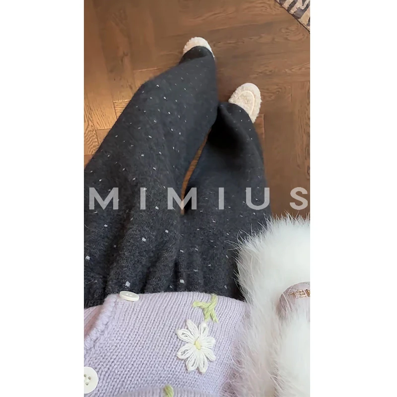 【mimius】U 慵懒软糯百搭超舒适波点休闲长裤 WG10064