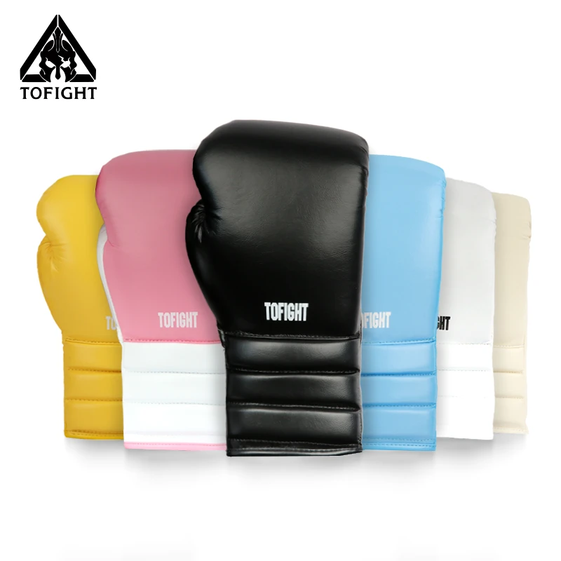 TOFIGHT泰拳系带拳套拳击系绳拳套 成人男女搏击专业拳套耐磨