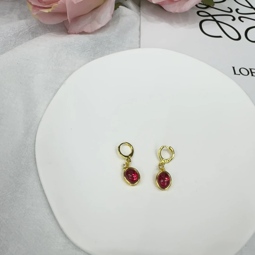 高定珠宝红宝耳饰HF859S0218