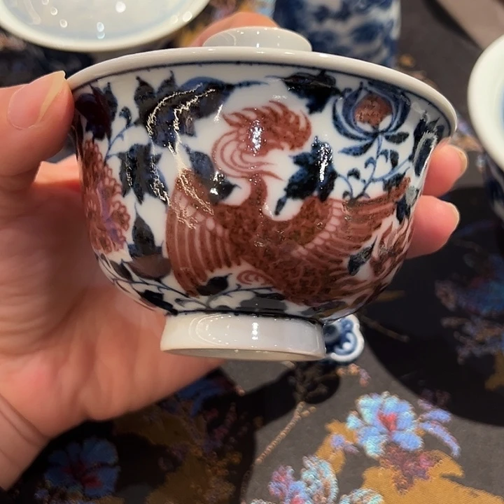 元青拙手仿元青花釉里红