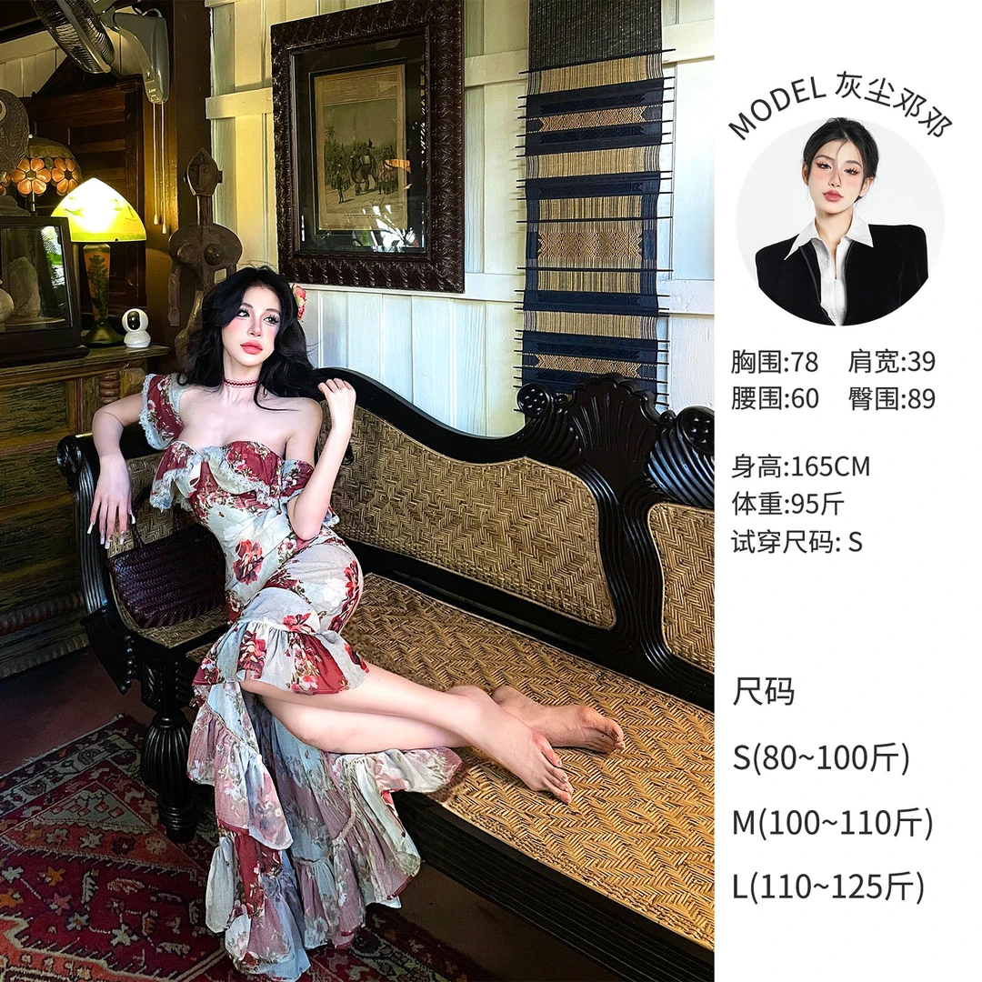 灰尘邓邓 气质小众时尚显瘦性感春夏法式包臀裙子 D24Q4527