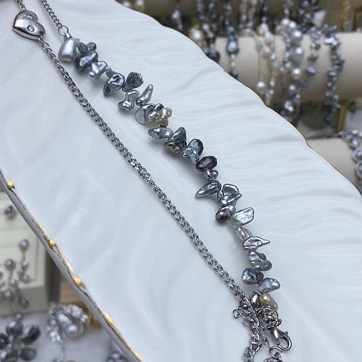 银S925镶嵌海水珍珠颈饰