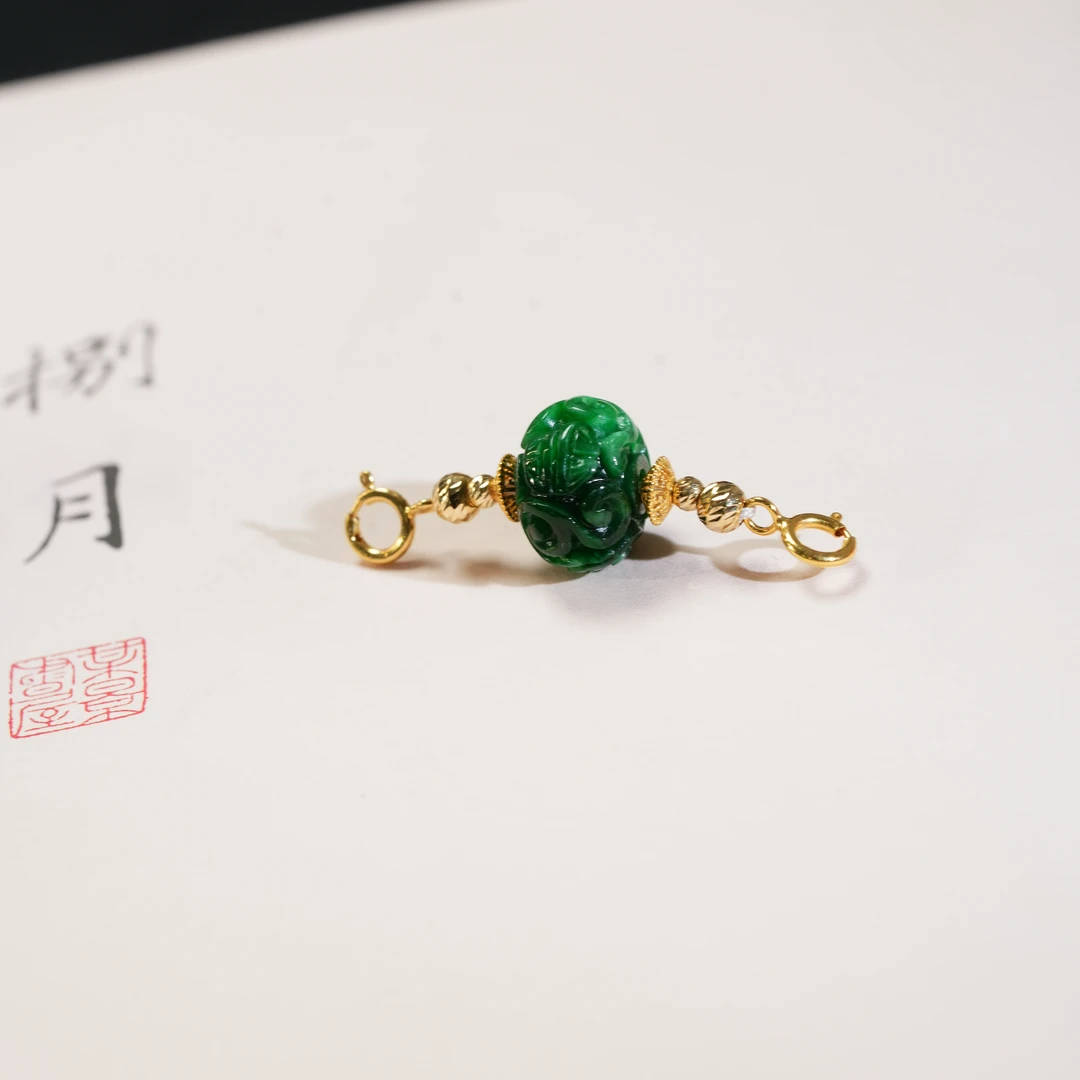 【东方十八岁】【承安】翡翠18K金设计款吊坠多样性发其一
