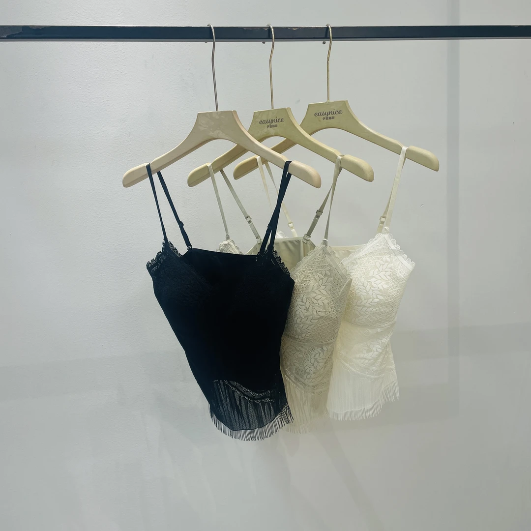 【麦丝】通勤百搭气质镂空蕾丝吊带新款美背XC-25214