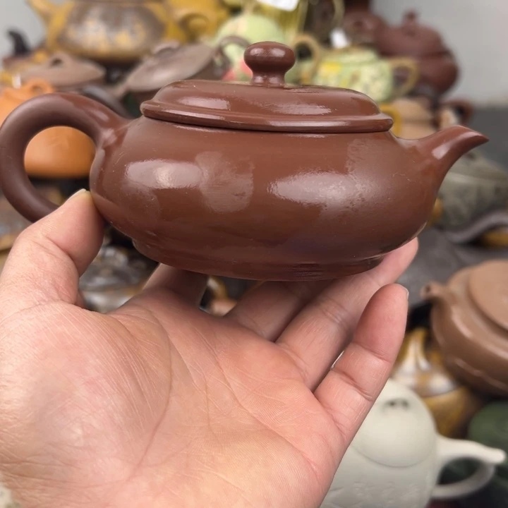 茶壶紫砂紫砂壶把裂