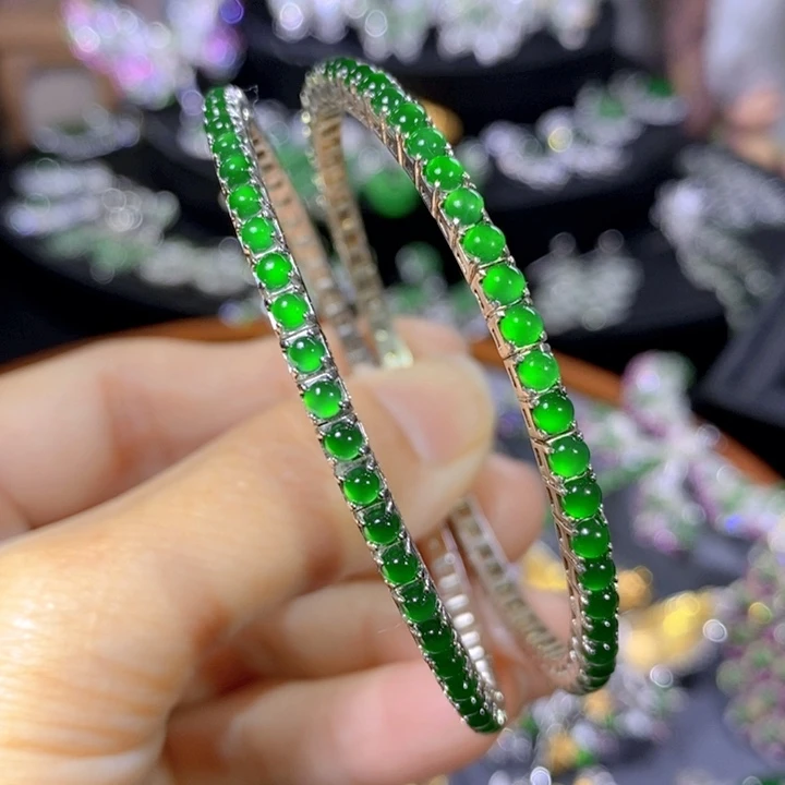 翡翠戒指银S925镶嵌多样性发其一