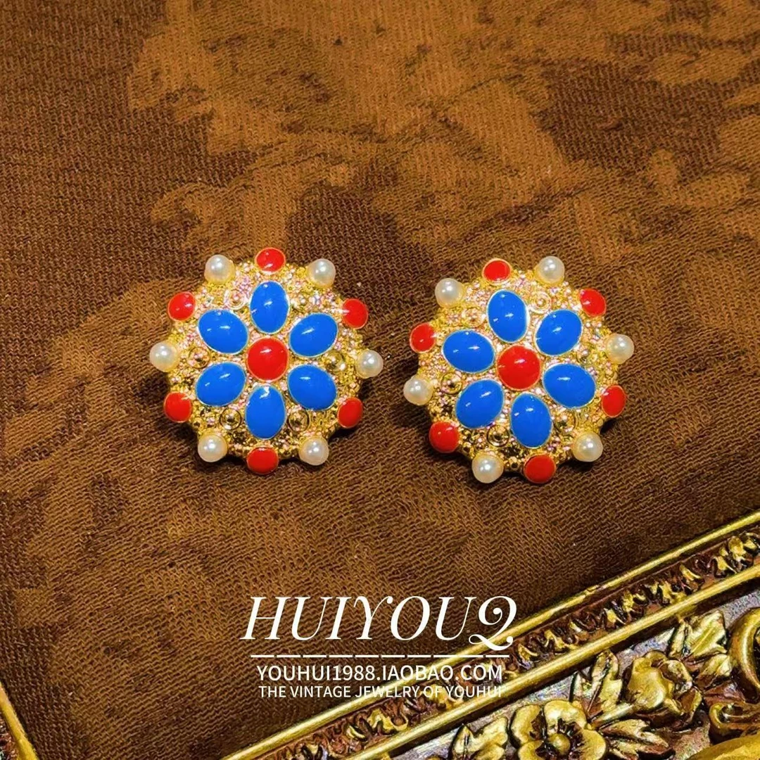 铜合金耳饰 铜合金耳饰 铜合金【蓝露】高级溢彩耳钉164