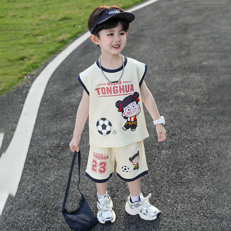 哪吒衣服男童夏套装2025新款儿童帅气时髦夏装宝宝穿搭夏日两件套