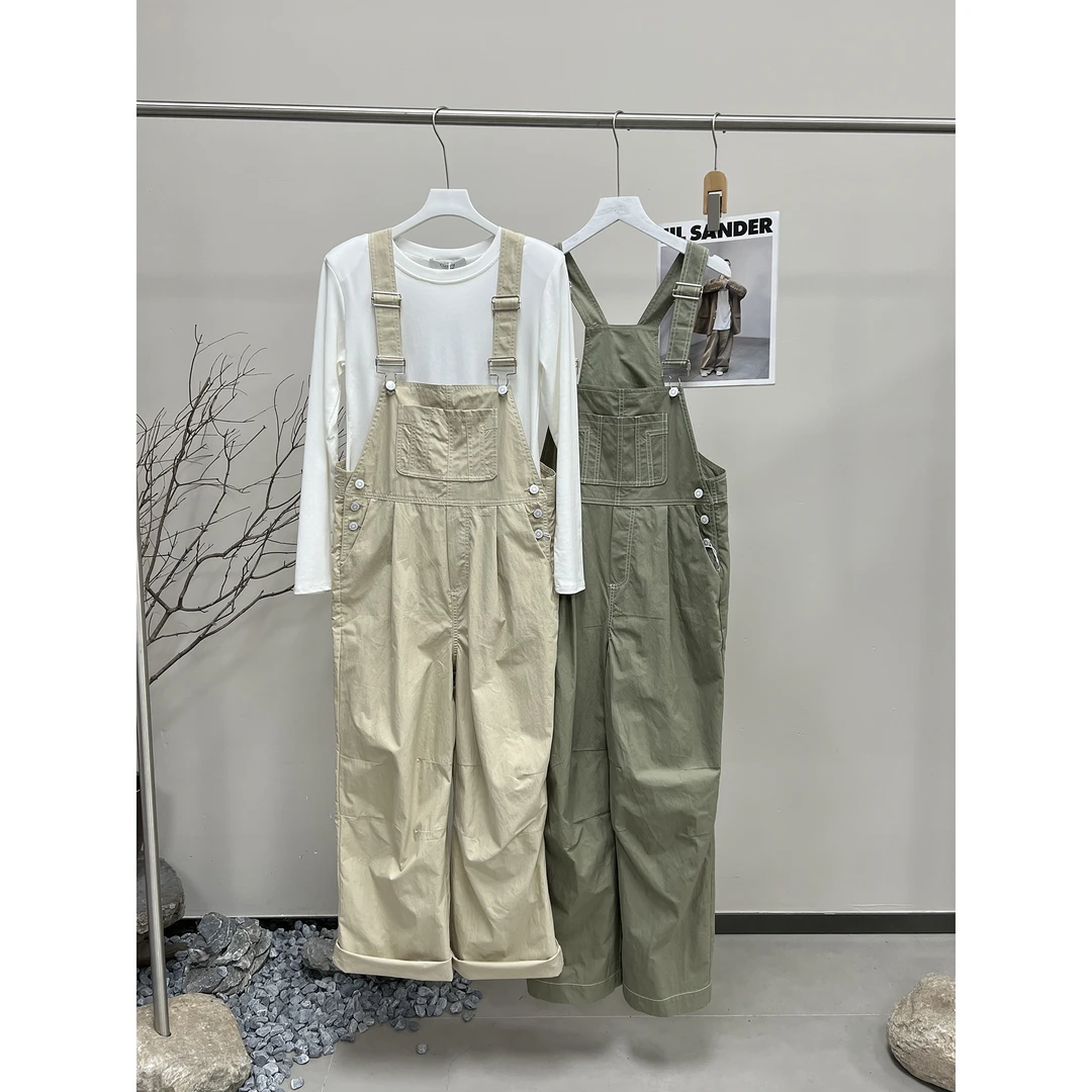 明线边浅色背带裤10152（清）