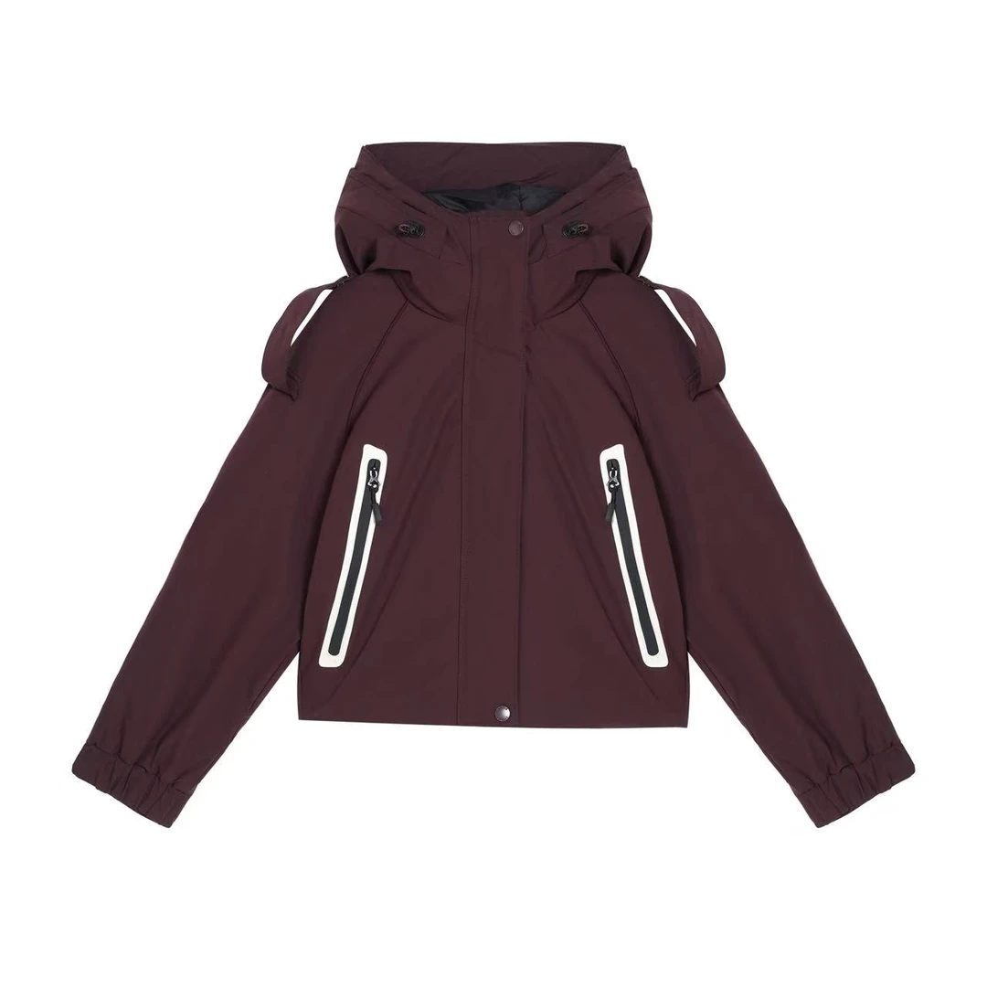 极简风翻领抗皱宽松色块羽绒服88010