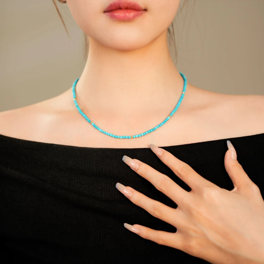 【美宁专属】s925美松绿松石项链（3mm+）--ML00007BZ