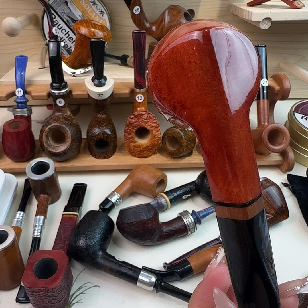 石楠木手工牛头烟斗