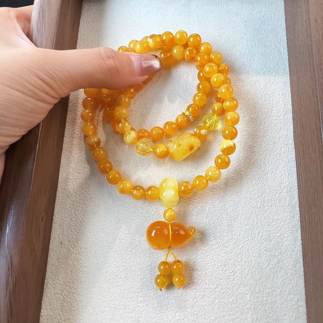 未镶嵌蜜蜡手链蜜蜡7..2mm