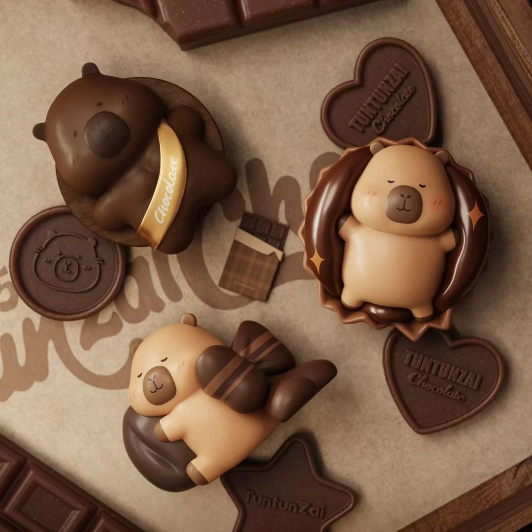 【拆盒】新品豚豚崽巧克力系列萌粒盲袋盲盒潮玩可爱摆件