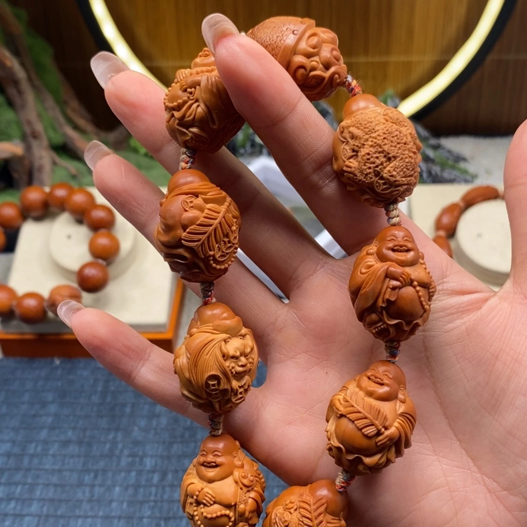 橄榄核手串/手链瑞兽弥勒