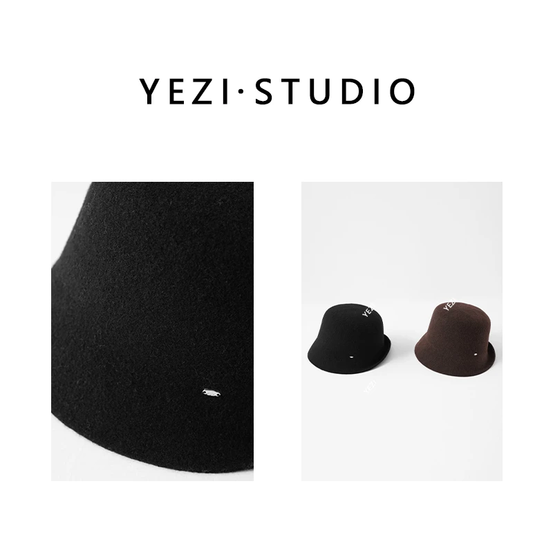 【留洋千金】百百羊毛简约时尚百搭显脸小毛呢渔夫折边帽25447003