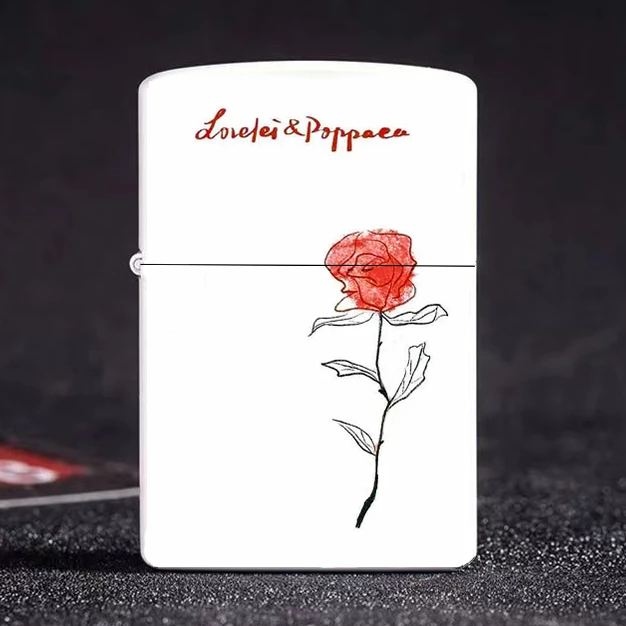 热恋玫瑰煤油打火机ins高颜值砂轮ZP火机金属磨砂送礼物创意礼品