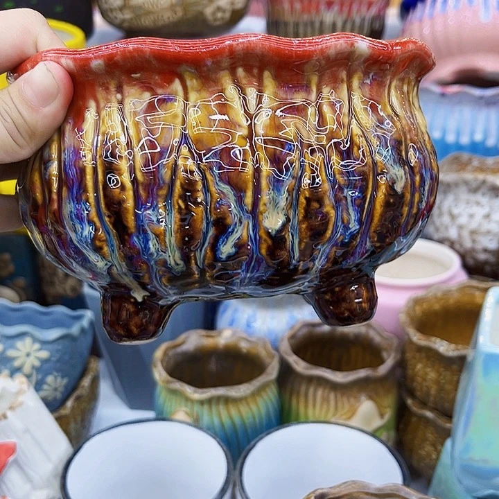 有孔.多肉陶瓷花盆！