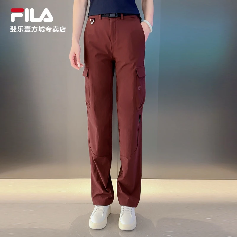 Fila/斐乐【早秋穿搭】新款户外女士运动休闲百搭长裤A11W537812F