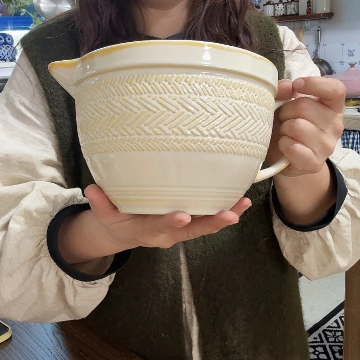 外贸浮雕巴洛克导流烘焙碗微瑕