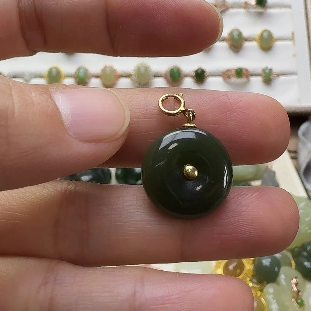 和田玉银S925镶嵌颈饰