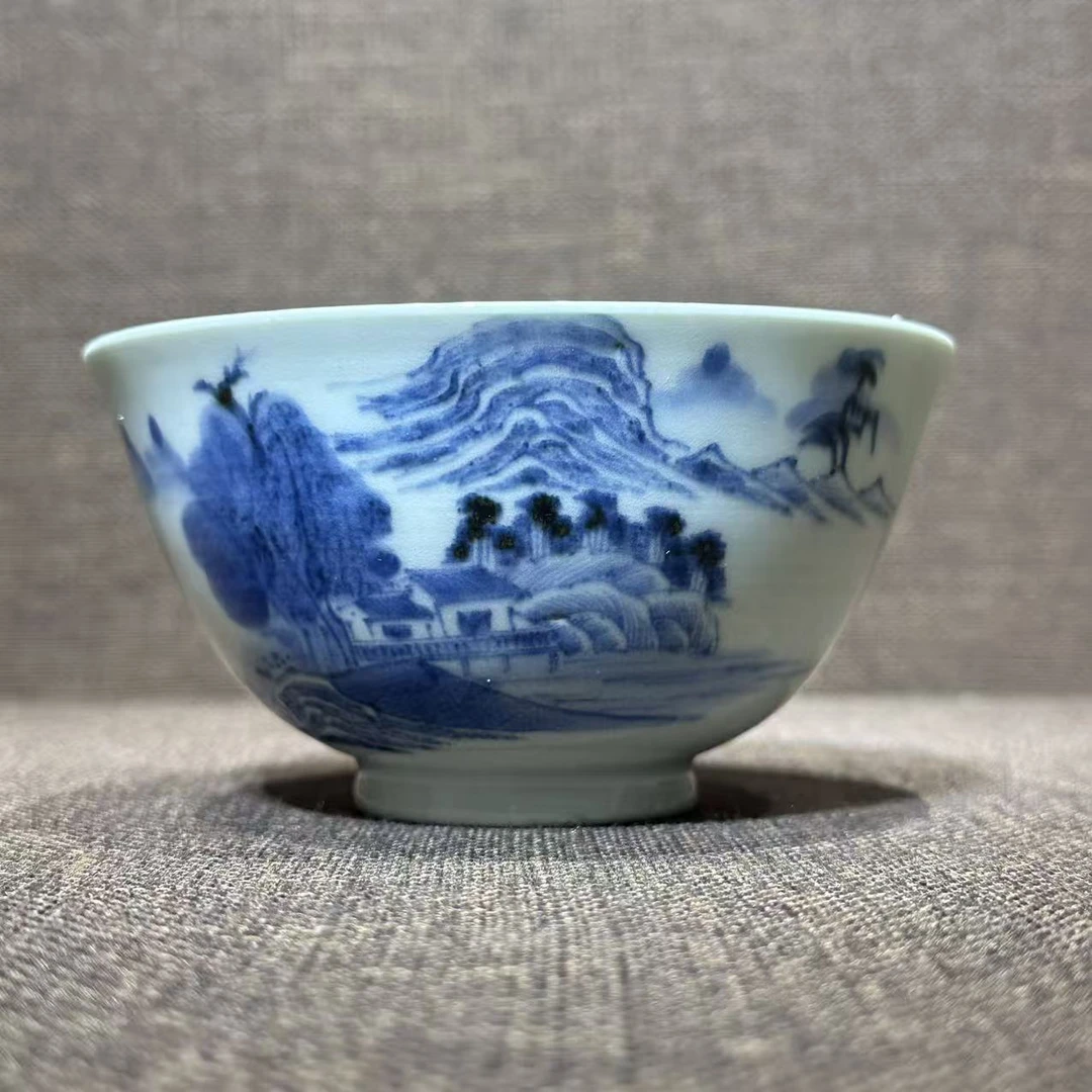 【预展专用】LJ3-1清·青花山水纹杯