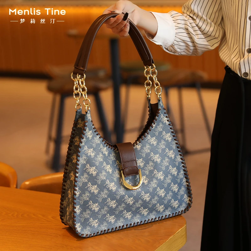 小众轻奢通勤单肩腋下包包女2025新款百搭斜挎子母包大容量托特包