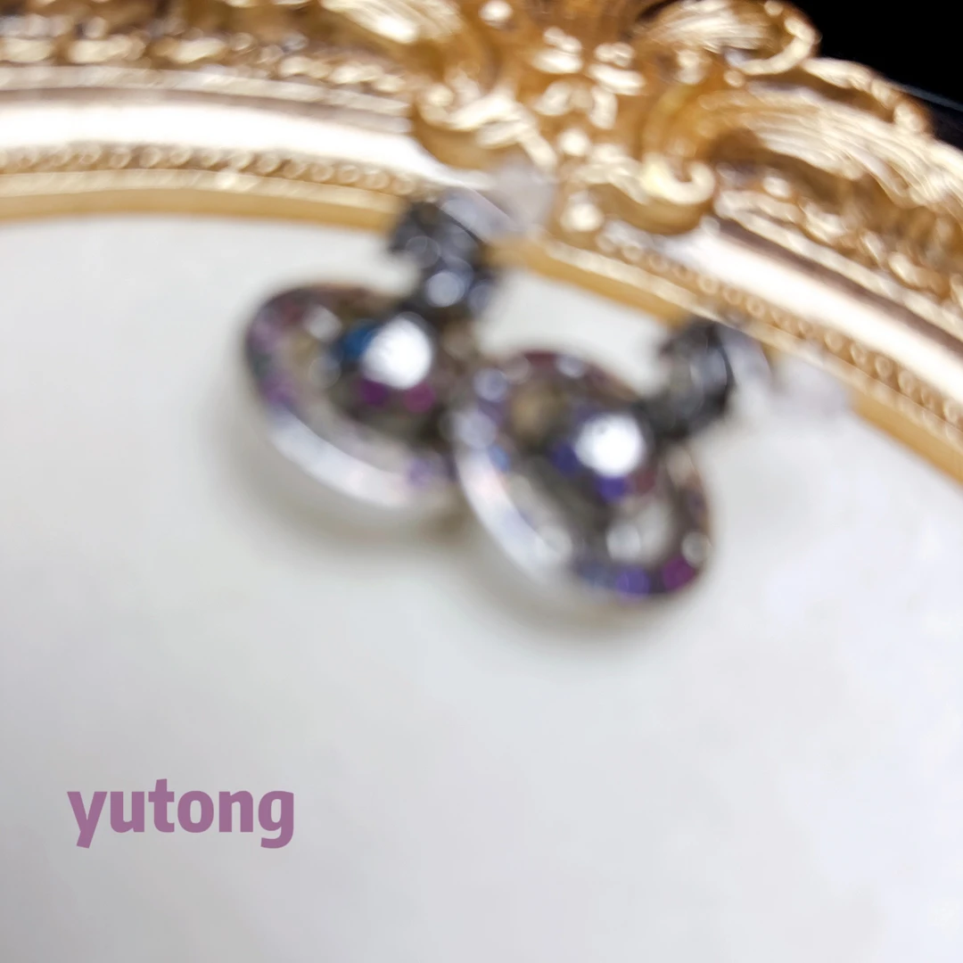 铜合金锆石耳饰 【雨桐高奢饰品】耳环CC00797#1