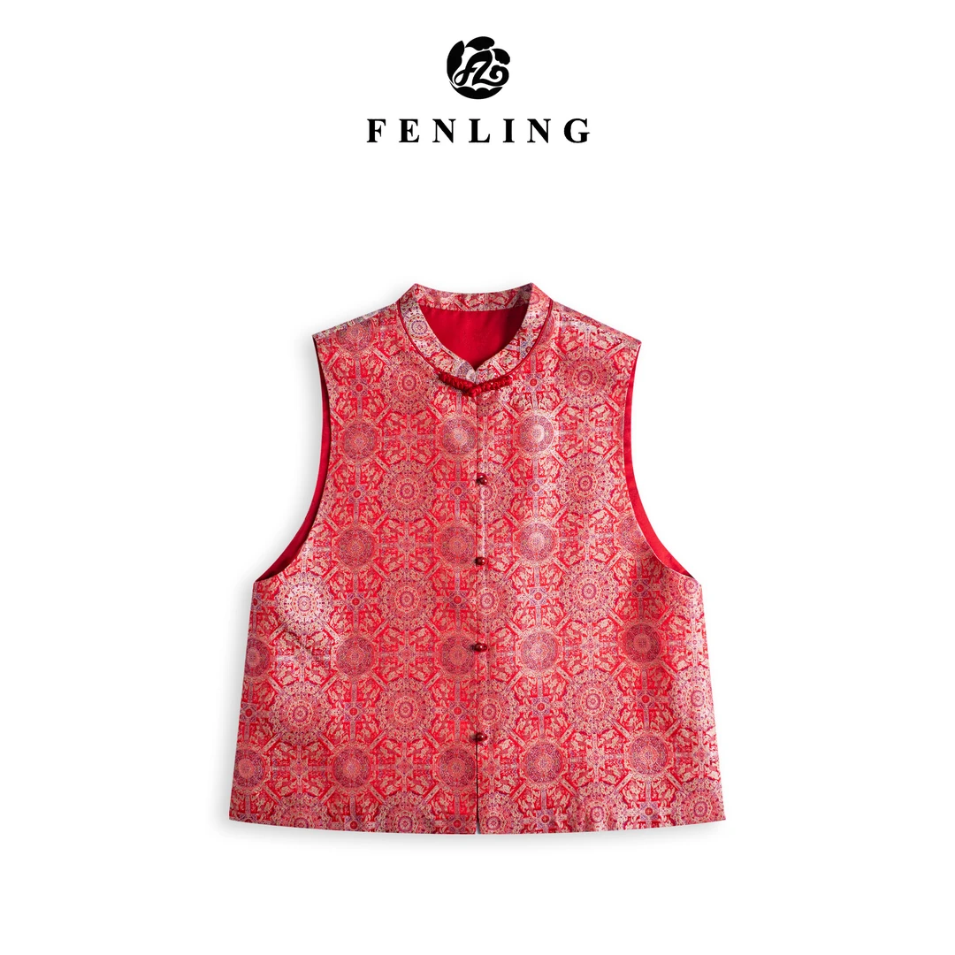 芬领-八达晕-非遗桑蚕丝宋锦40姆米幻彩马甲BX1336-BX1338