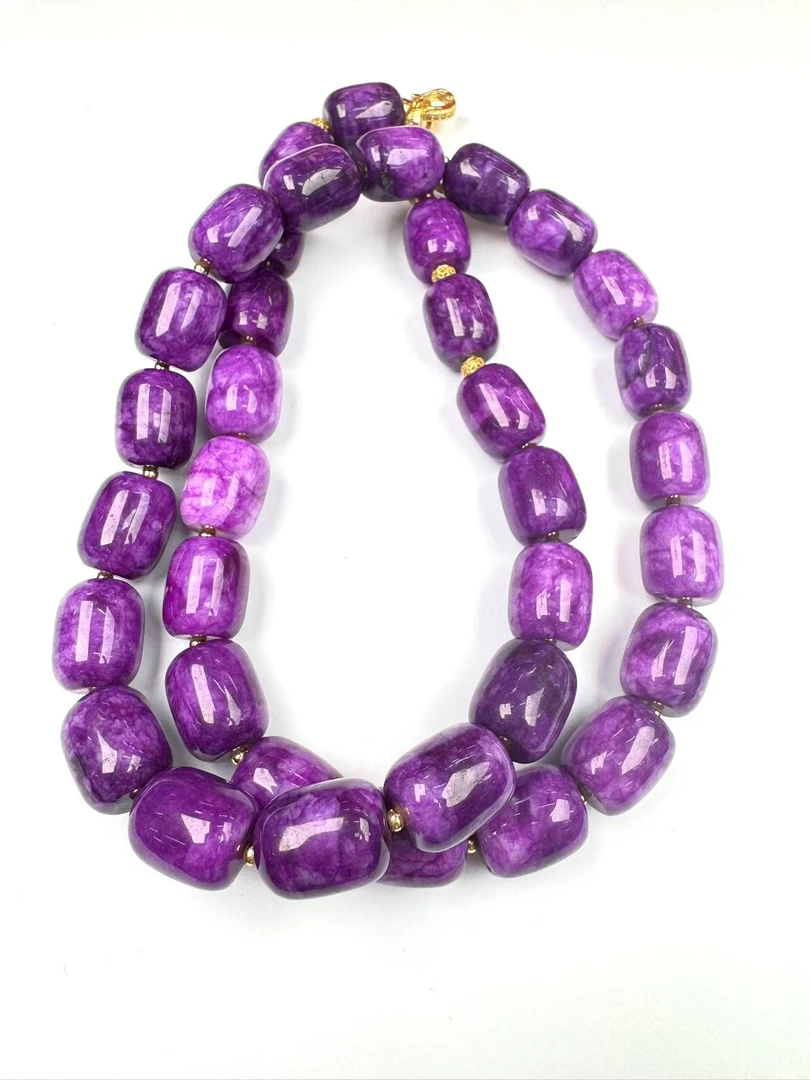 K739精品奢华时尚款男女通戴紫俱来项链多样性发其一