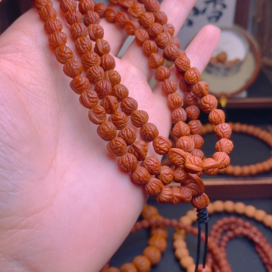 小***虾桃核手串龙文桃核