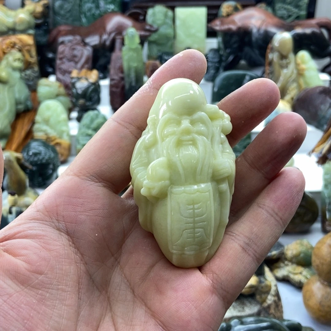 未镶嵌蛇纹石玉手把