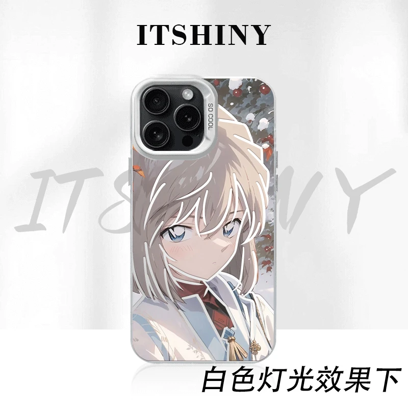 灰原哀手机壳彩银二次元适用于苹果华为荣耀小米VIVOPPO一加