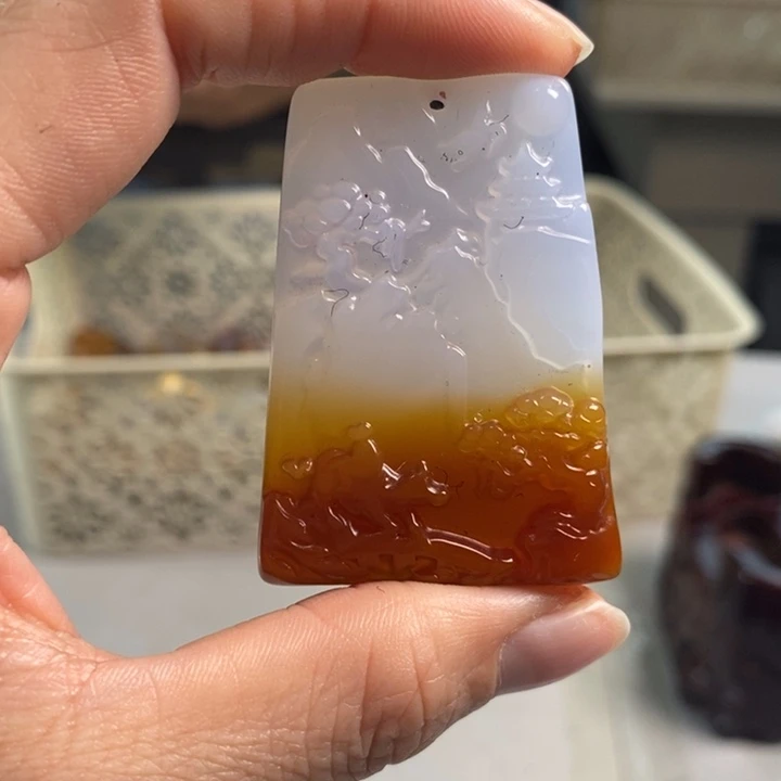 玛瑙/玉髓吊坠(不含链)未镶嵌